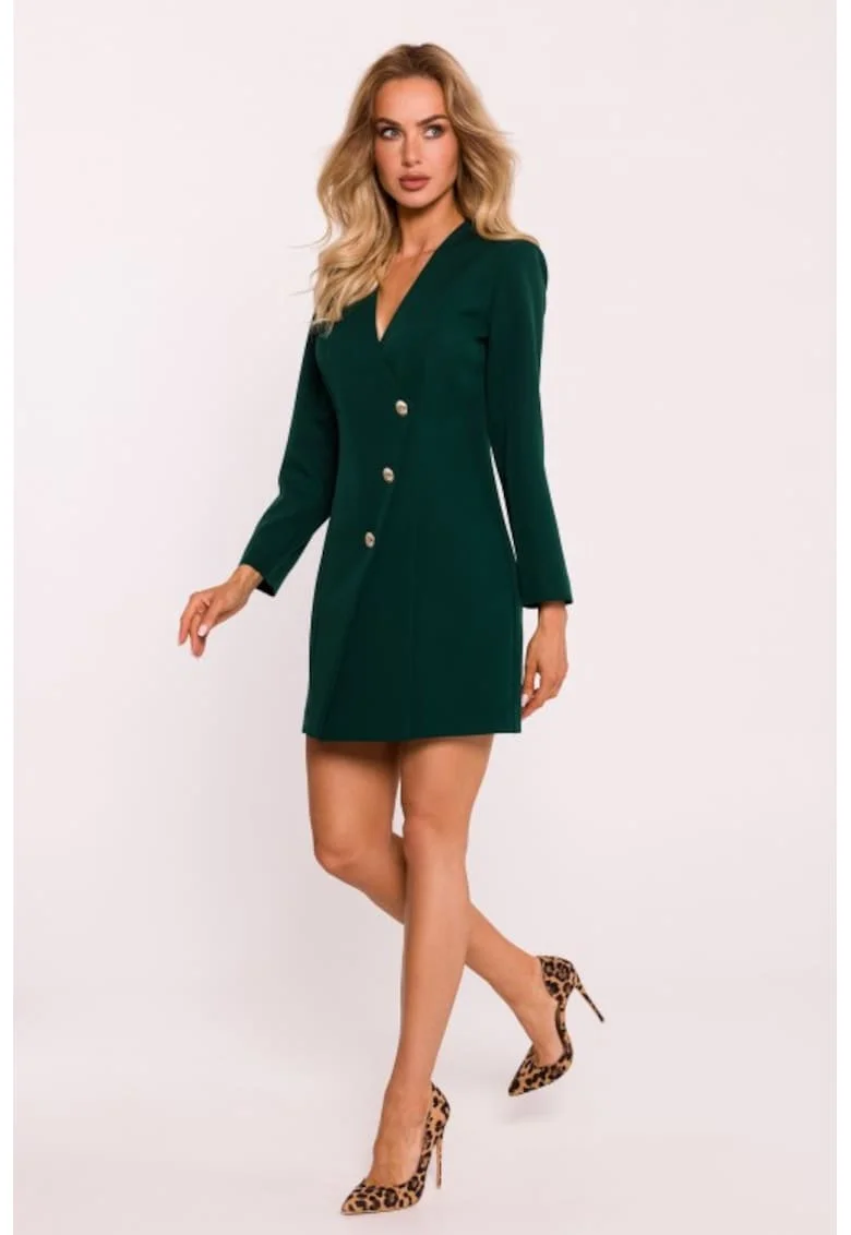 Rochie tip sacou cu nasturi aurii,