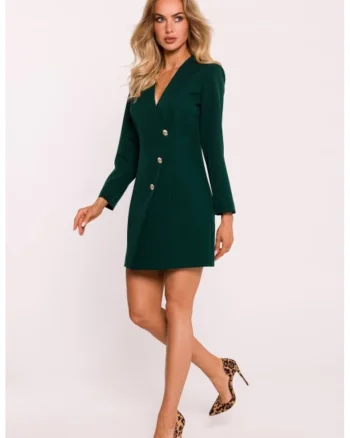 Rochie tip sacou cu nasturi aurii,