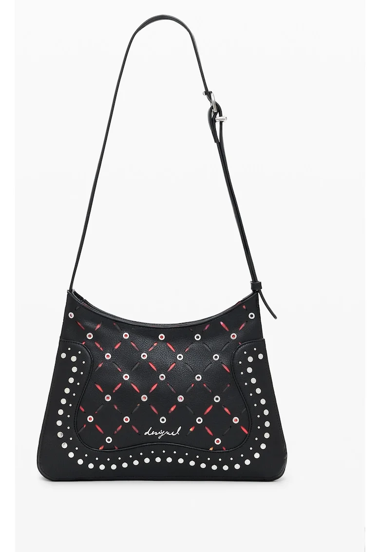 Geanta dama negru 25WAXP38, Rosu/Negru, Universal