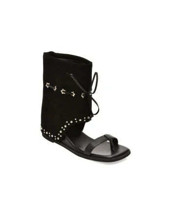 Sandale GRYXX negre, DMS5061, din piele ecologica