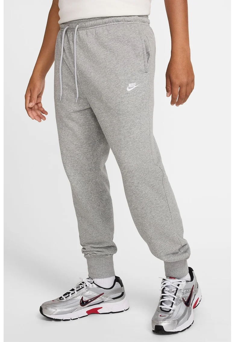 Pantaloni de trening din amestec de bumbac cu logo, Gri melange
