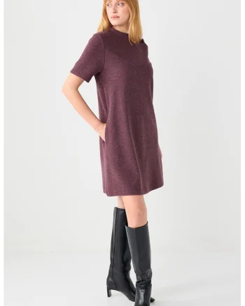 Rochie lejera cu croiala in A, Violet tyrian