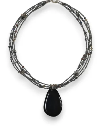 Colier  cu cristale si onix, Multicolor
