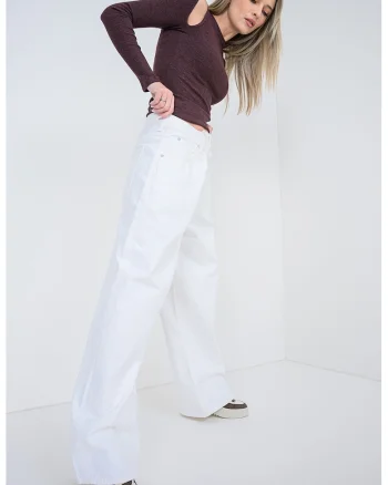 Bluza slim fit cu decolteu la baza gatului, Visiniu