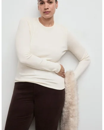 Bluza slim-fit cu striatii, Alb