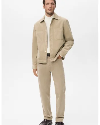 Pantaloni din reiat cu design cu 5 buzunare, Bej