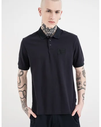 Tricou polo cu aplicatie logo, Albastru ultramarin
