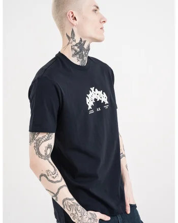 Tricou de bumbac cu imprimeu logo, Alb/Bleumarin