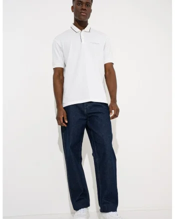 Tricou polo uni, Alb