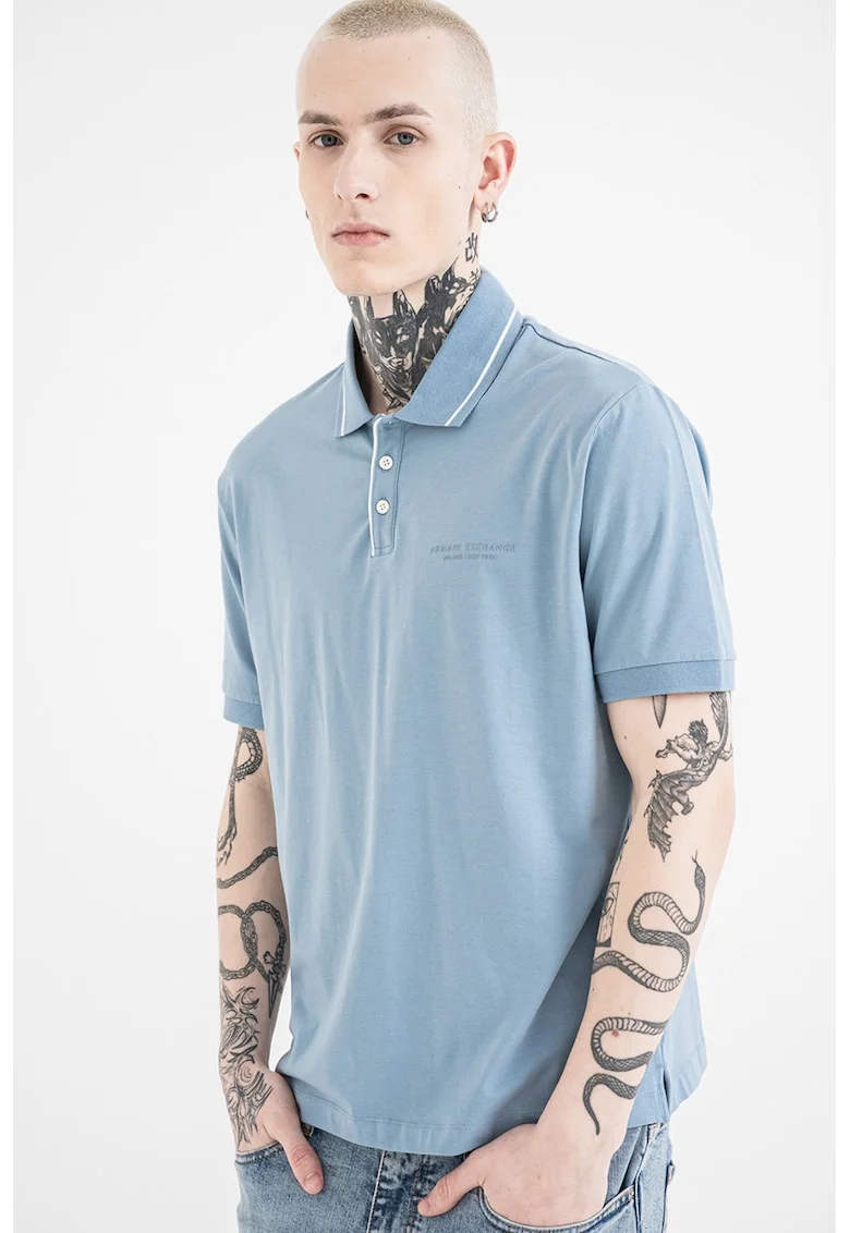 Tricou polo uni, Albastru deschis