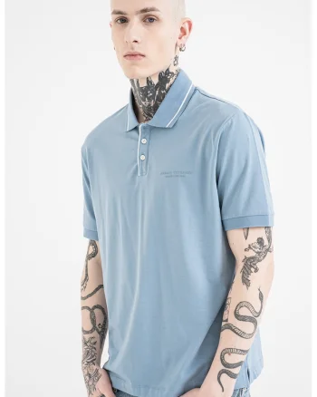 Tricou polo uni, Albastru deschis