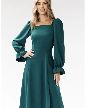 Midi Rochie Maneca lunga, Drept A695