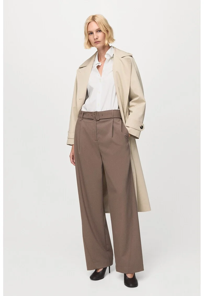 Camasa regular-fit cu model uni, Alb