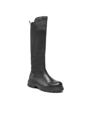 Cizme dama,  Piele naturala, Negru, Negru