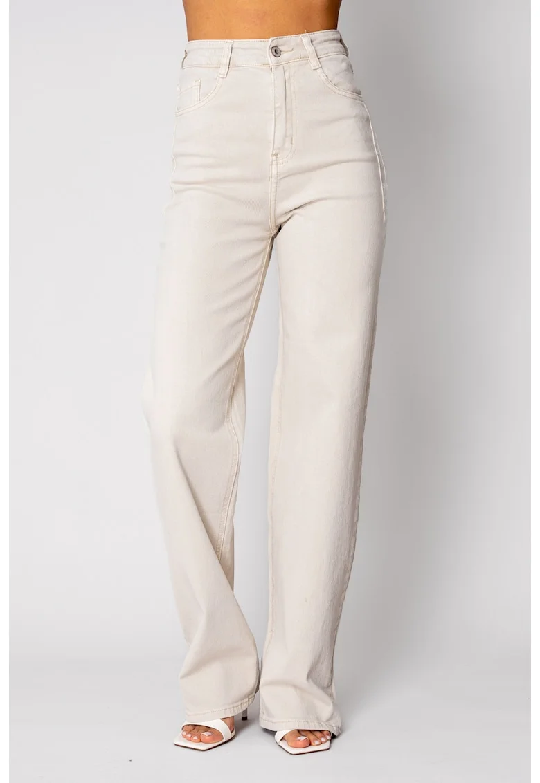 Blugi elastici regular Cream 19701, Bej