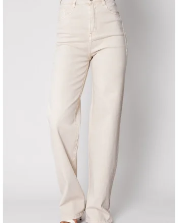 Blugi elastici regular Cream 19701, Bej