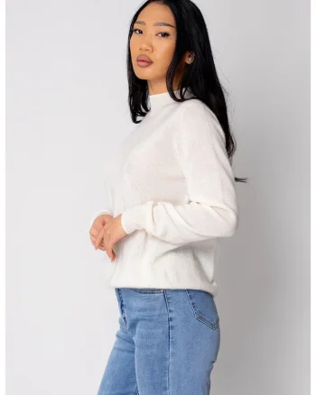 Pulover din 100% Casmir, Off White 19535, Alb