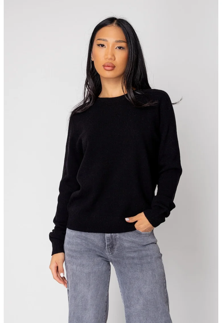 Pulover din 100% Lana Negru, Negru