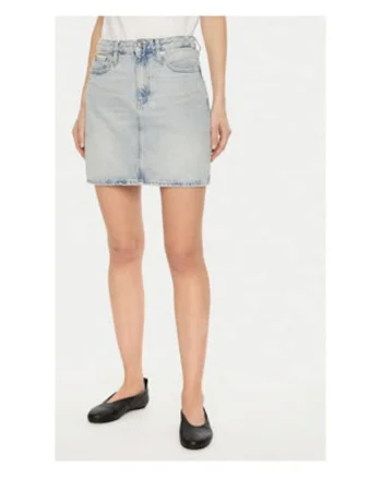 Fusta denim,  albastru, bumbac, 28849, Albastru