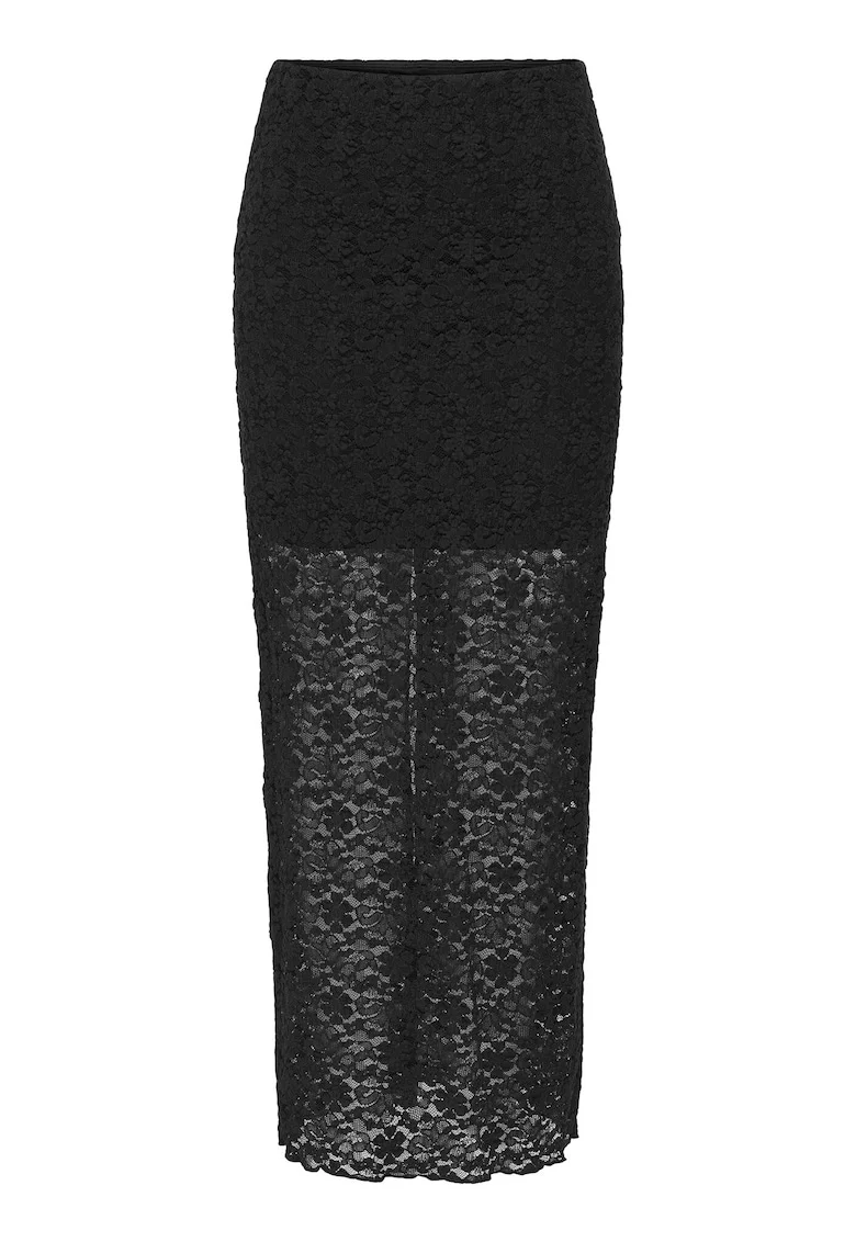 Fusta creion Dama,  neagra, 60% nailon, 38% bumbac, 2% elastan, Negru