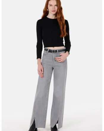 Bluza crop, Negru