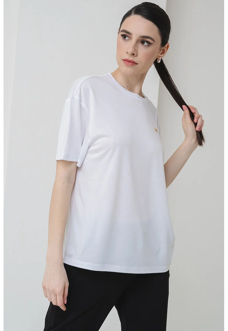 Tricou relaxed fit, Alb optic