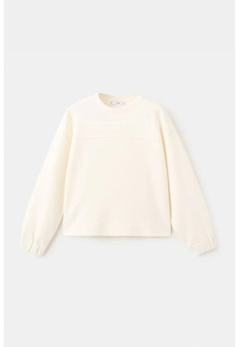 Bluza de trening cu mansete elastice, Bej deschis