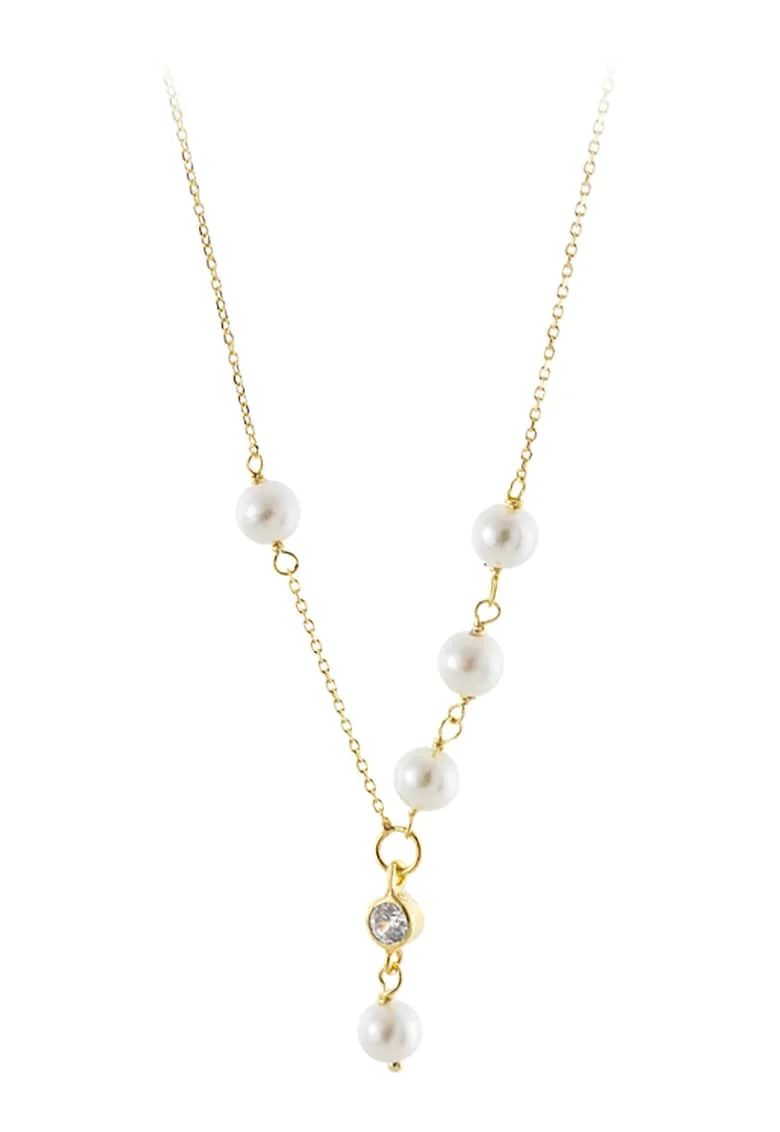 Colier de argint placat cu aur de 18K, Auriu