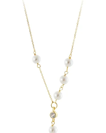 Colier de argint placat cu aur de 18K, Auriu