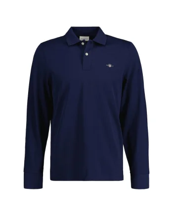Bluza polo regular fit Shield, Bleumarin