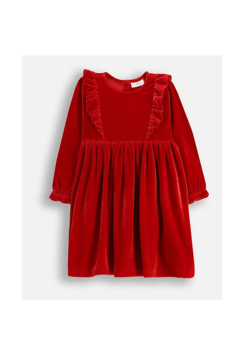 Rochie din catifea cu volane