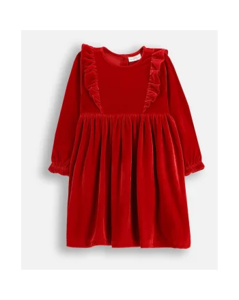 Rochie din catifea cu volane