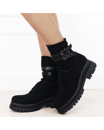 Ghete negre dama casual B-7673 115 11208, Negru