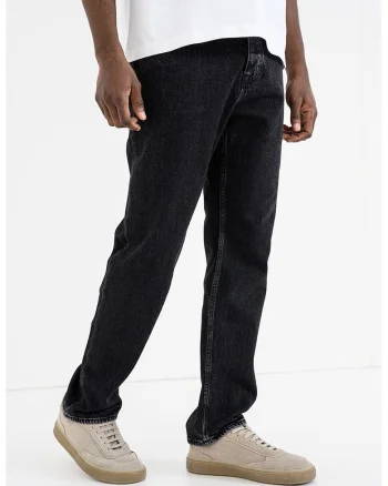 Blugi regular-fit cu nasturi Ogden, Gri antracit