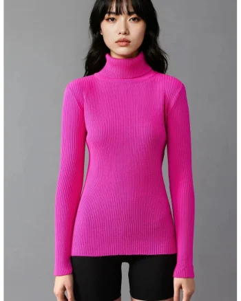 Pulover dama,  texturat, roz, tricot, One Size