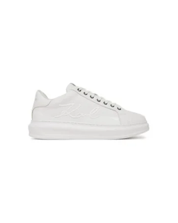 Pantofi sport barbati, KL52548F,  Piele naturala, Alb