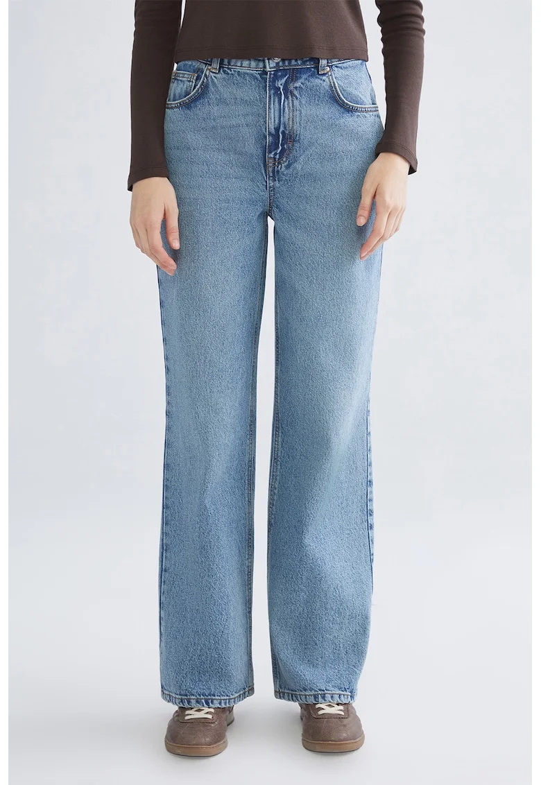 Blugi relaxed fit, Albastru pastel