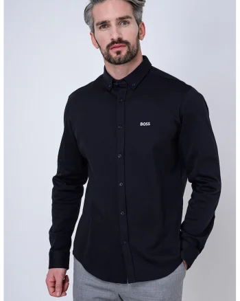 Camasa Oxford regular fit cu broderie logo, Albastru ultramarin