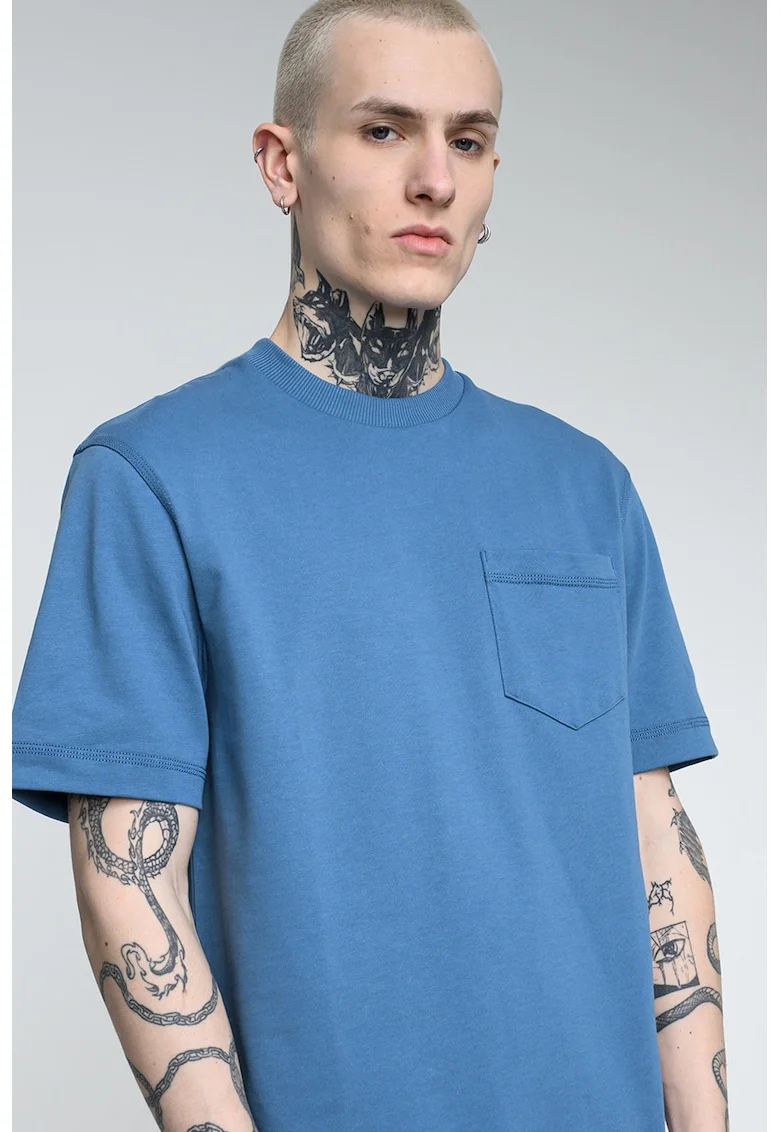 Tricou din bumbac Nestite, Albastru prafuit