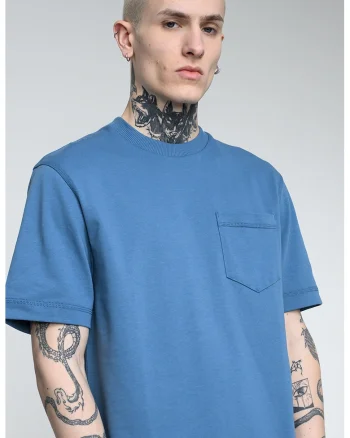 Tricou din bumbac Nestite, Albastru prafuit