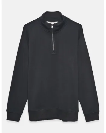 Bluza de trening din amestec de modal cu fenta cu fermoar, Gri antracit