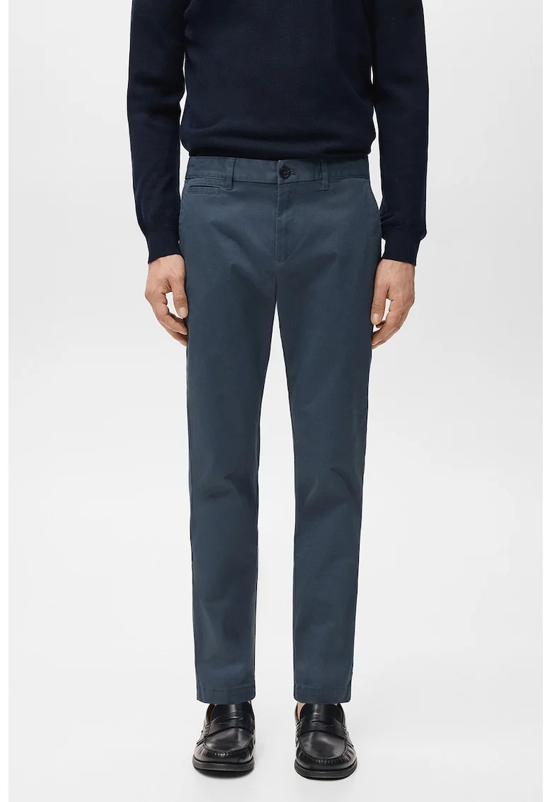 Pantaloni chino slim fit, Gri carbune
