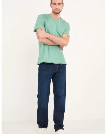 Blugi regular fit cu talie medie, Bleumarin