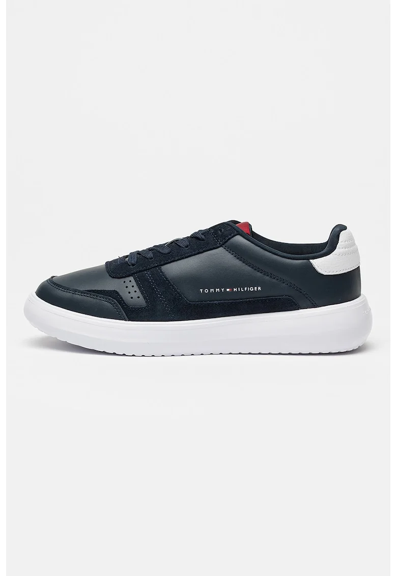 Pantofi sport din piele cu garnituri din piele intoarsa Modern Lightcup, Albastru ultramarin