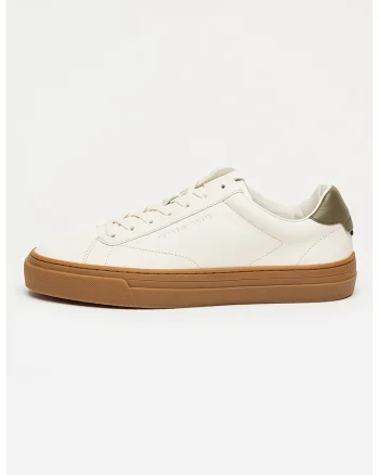 Pantofi sport low-cut de piele Premium, Alb