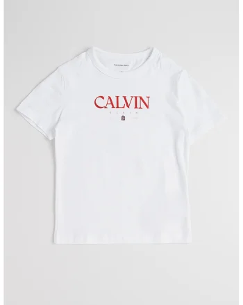 Tricou de bumbac cu imprimeu logo, Alb