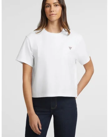 Tricou lejer din bumbac, Alb optic