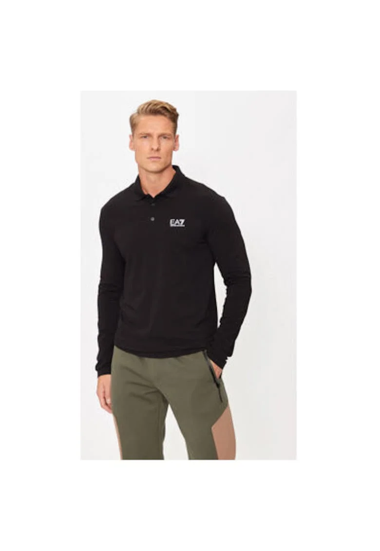 Tricou Polo barbati  Emporio Armani, 8NPF15 PJVQZ, Bumbac/Elastan, 3XL INTL, Negru
