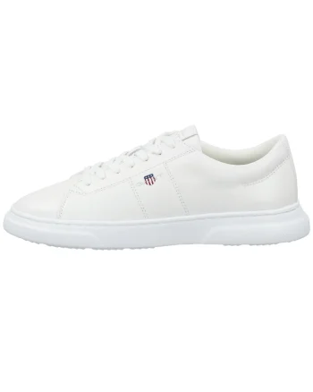 Pantofi sport flatform din piele, Alb