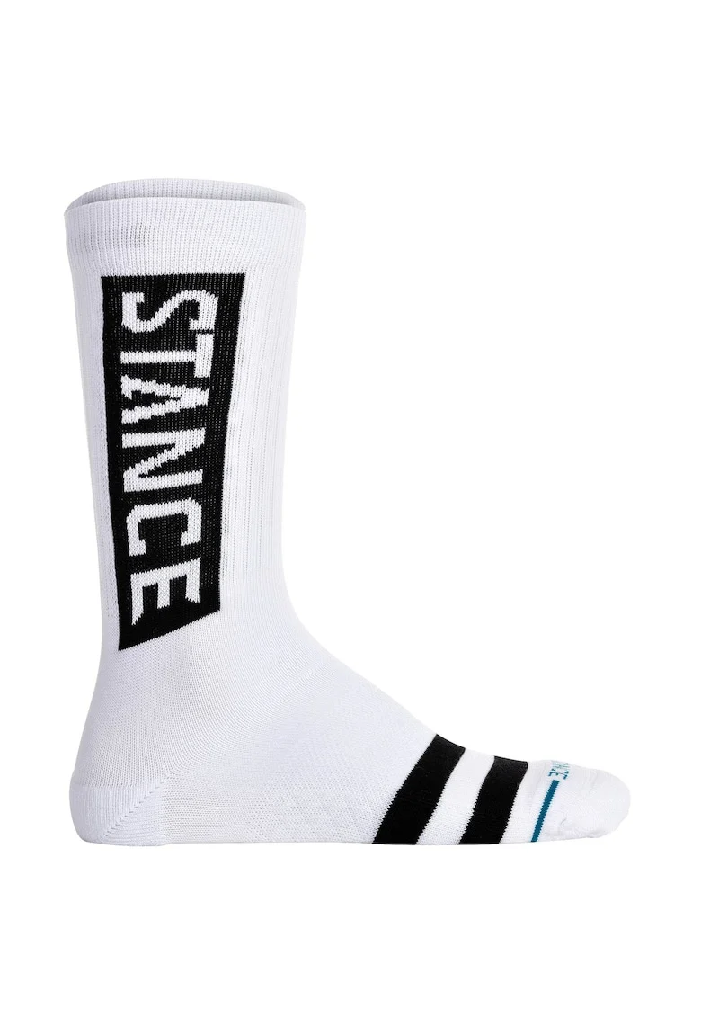 Sosete lungi cu model unisex, Alb